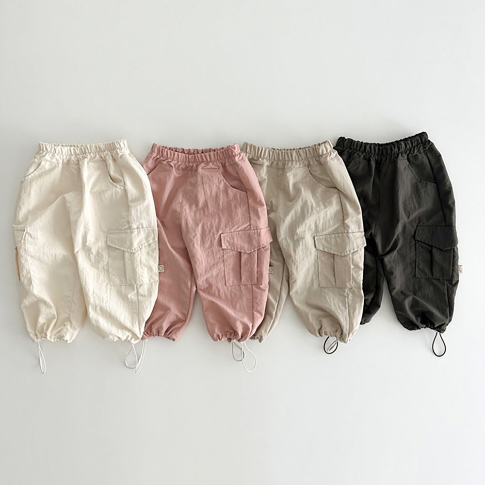 Pantaloni Cargo Bambina in Cotone Leggero