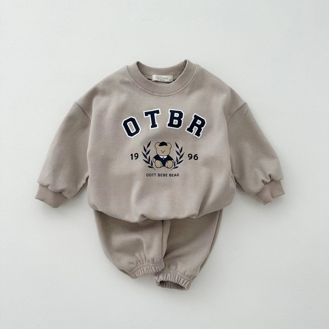 Completo Bimbo “OTBR Bear” – Felpa e Pantalone in Cotone