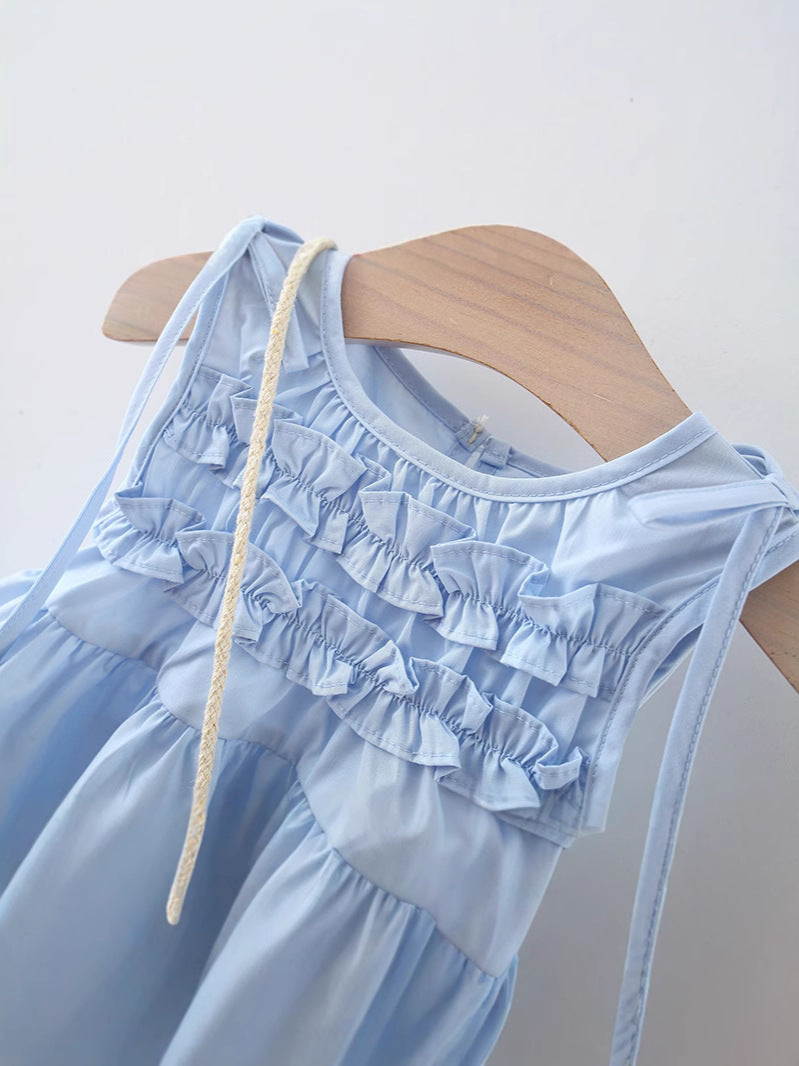Abito Estivo per Bambina in Cotone con Borsetta Abbinata