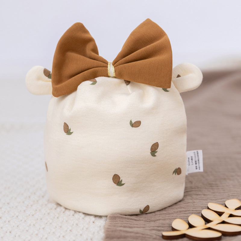 Cappellino Neonata con Fiocco
