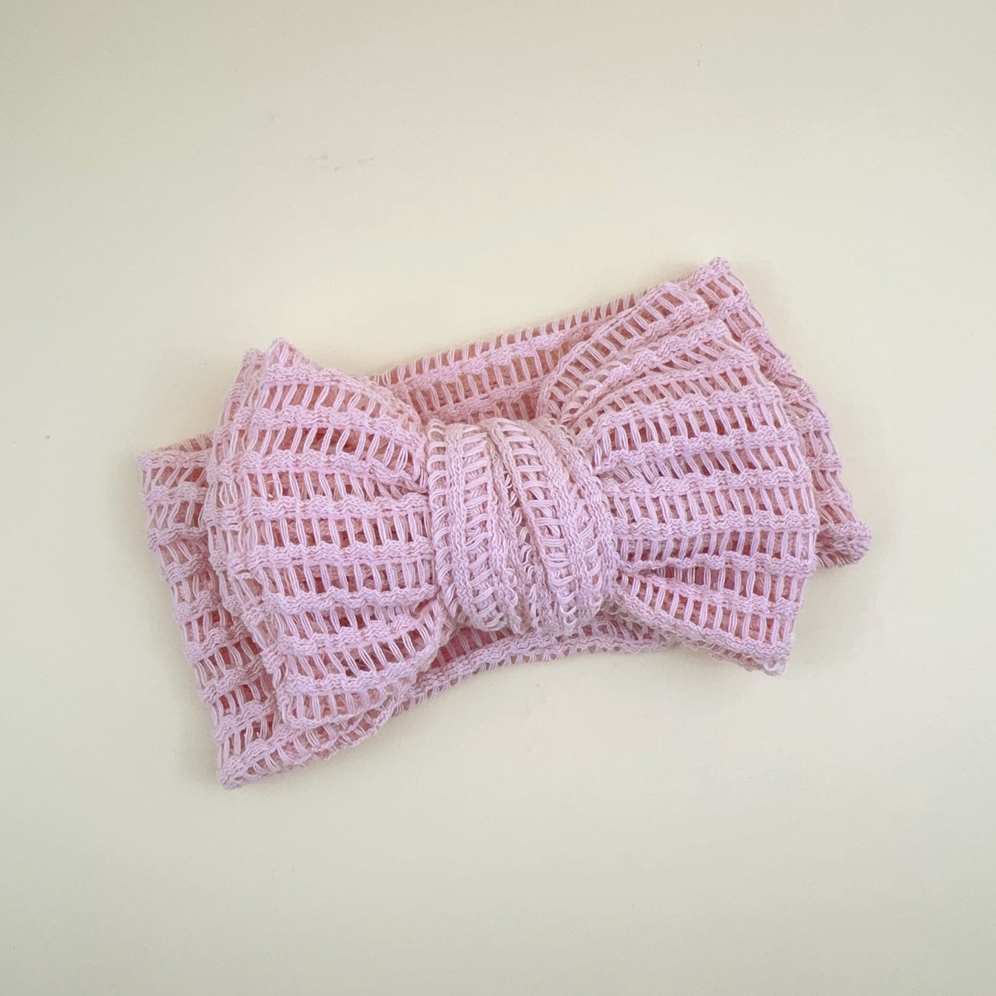 Fasce per Bambina in Maglia con Fiocco – Set Colori Pastello e Naturali