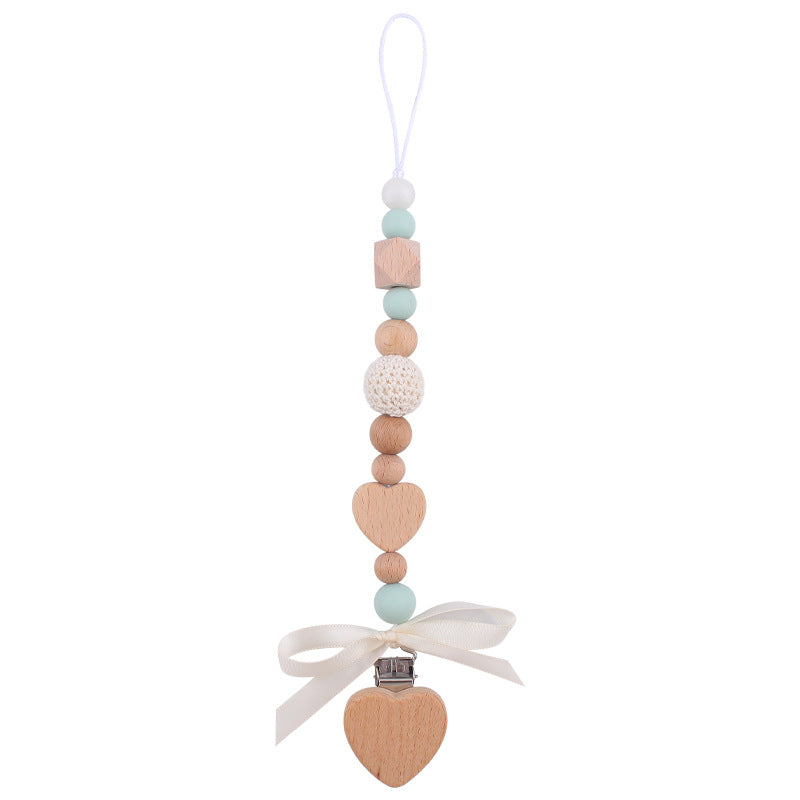 Portaciuccio in Legno e Silicone - Design Elegante con Fiocco