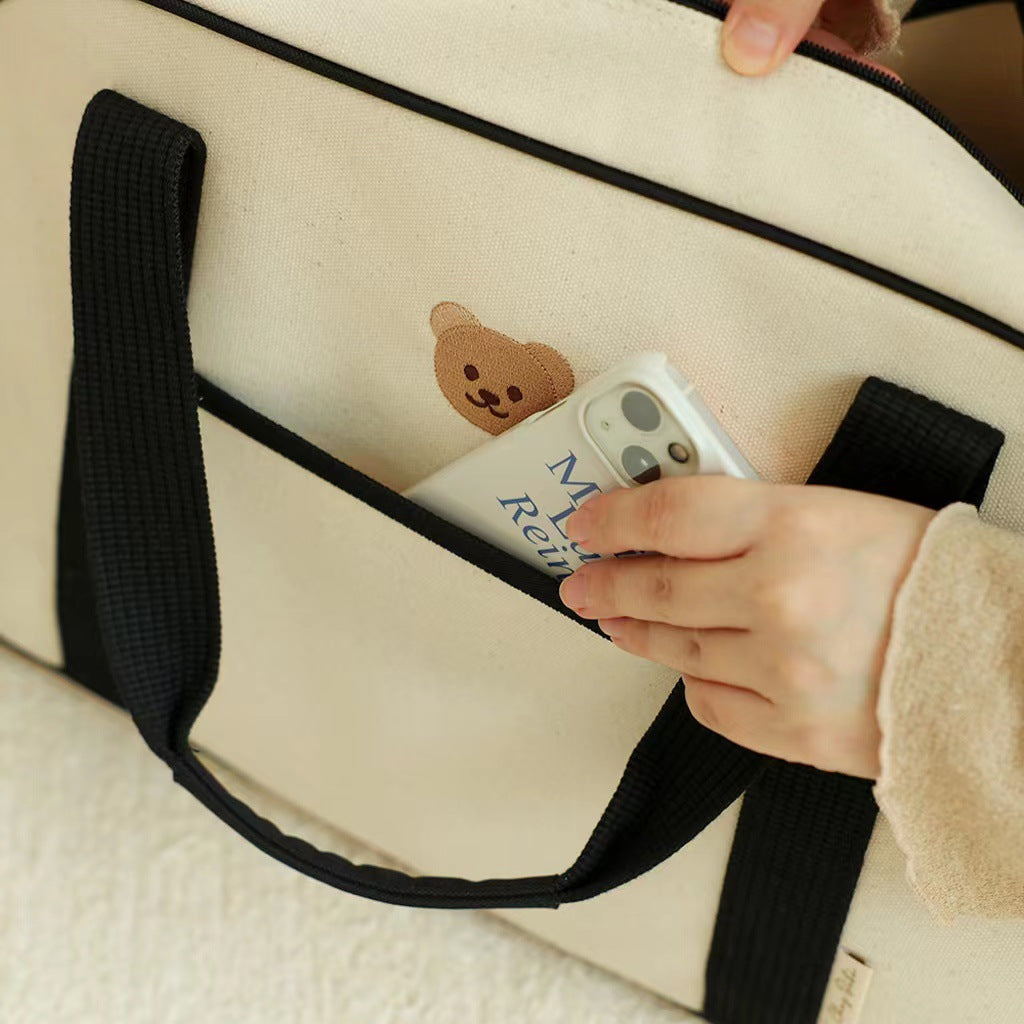 Borsa in Tela con Design Orsetto – Elegante e Versatile