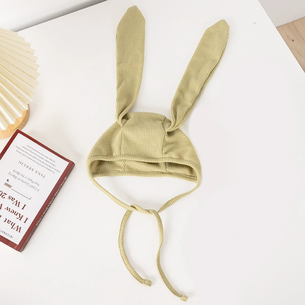 Cappellino Neonato con Orecchie di Coniglio