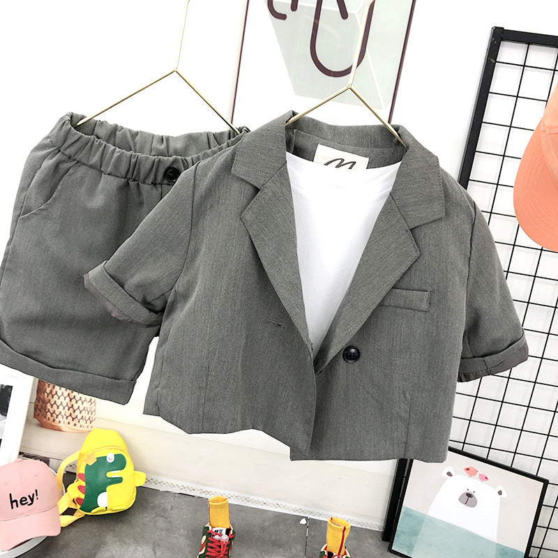 Completo Estivo Bambino – Giacca a Maniche Corte + Pantaloncini + T-Shirt