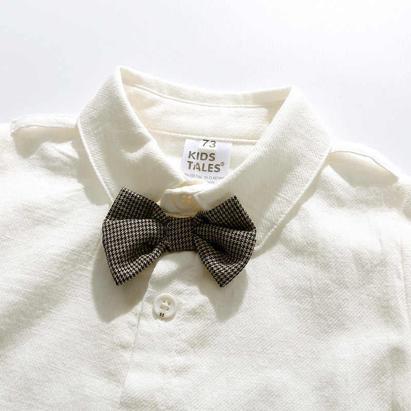 Completo Elegante Bimbo con Bretelle e Papillon – "Piccolo Gentiluomo"