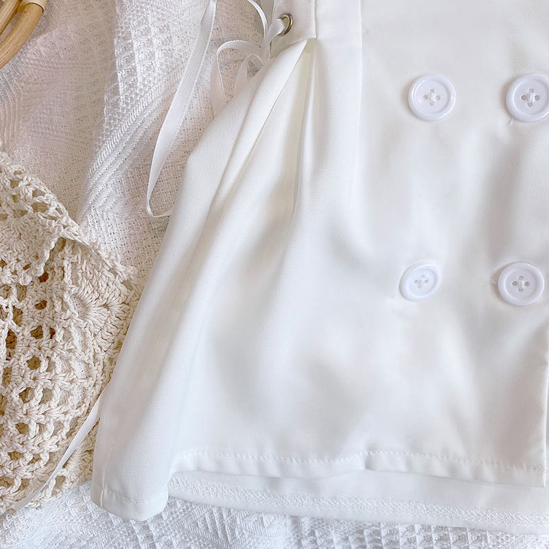 Abitino Blazer Bambina con Dettagli Doppiopetto