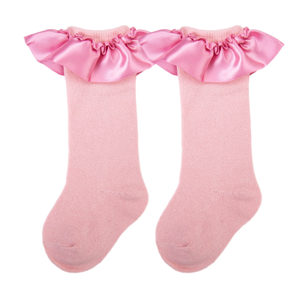 Calze con Risvolto in Raso – Eleganza per Piccoli Look