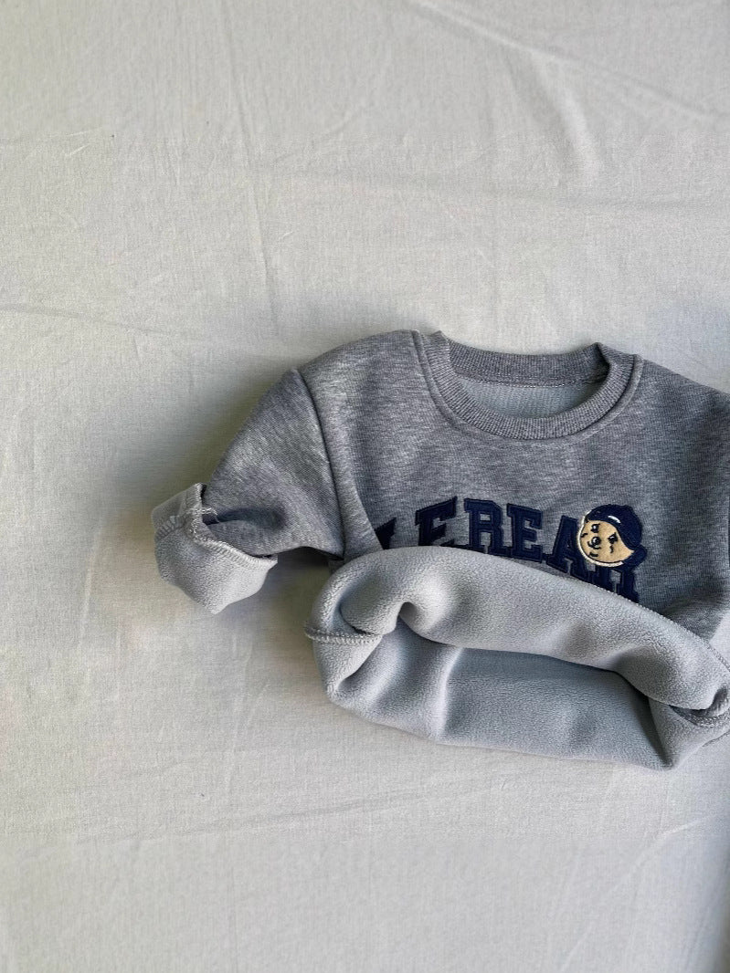 Completo Felpato Bambino "LEREAL 1997" Grigio