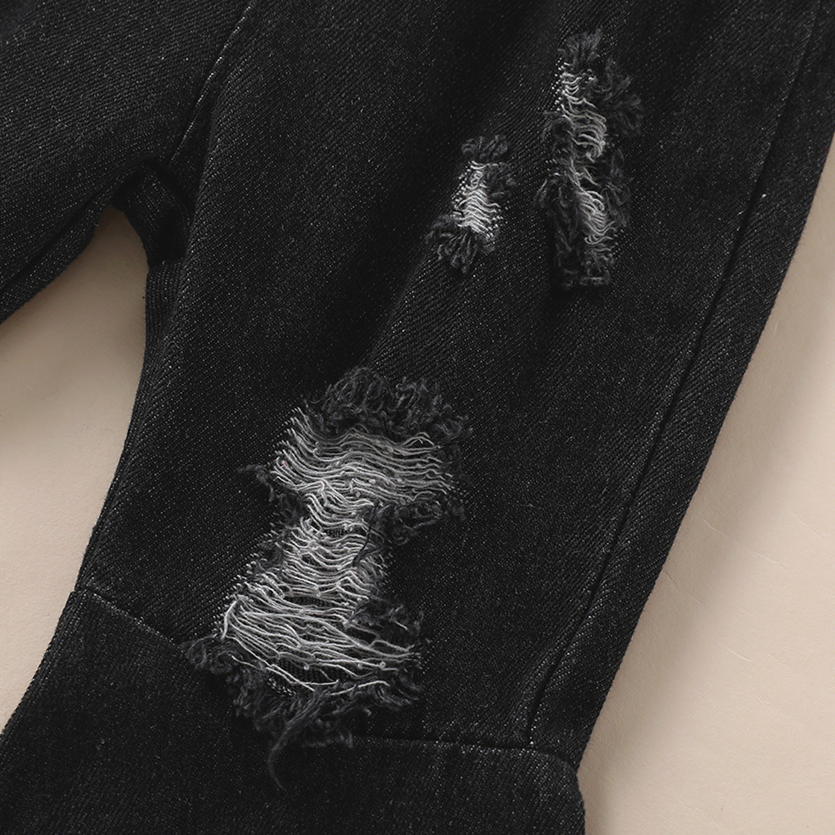 Completo bimba Blusa Bianca e Pantaloni a Zampa Neri