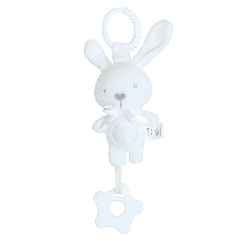Giocattolo Sonaglio e Massaggiagengive 3 in 1 Animali Peluche con Clip