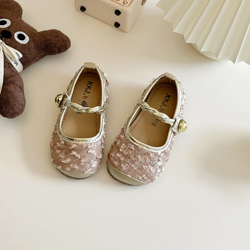 Ballerine Eleganti Bambina con Paillettes e Campanellino