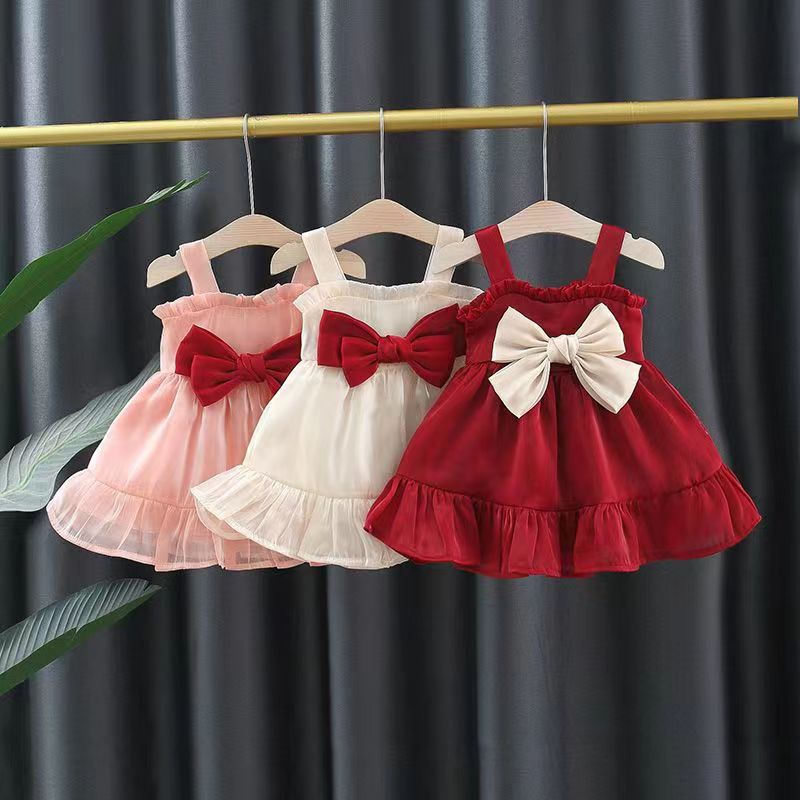 Vestitino Elegante con Fiocco in organza e cotone