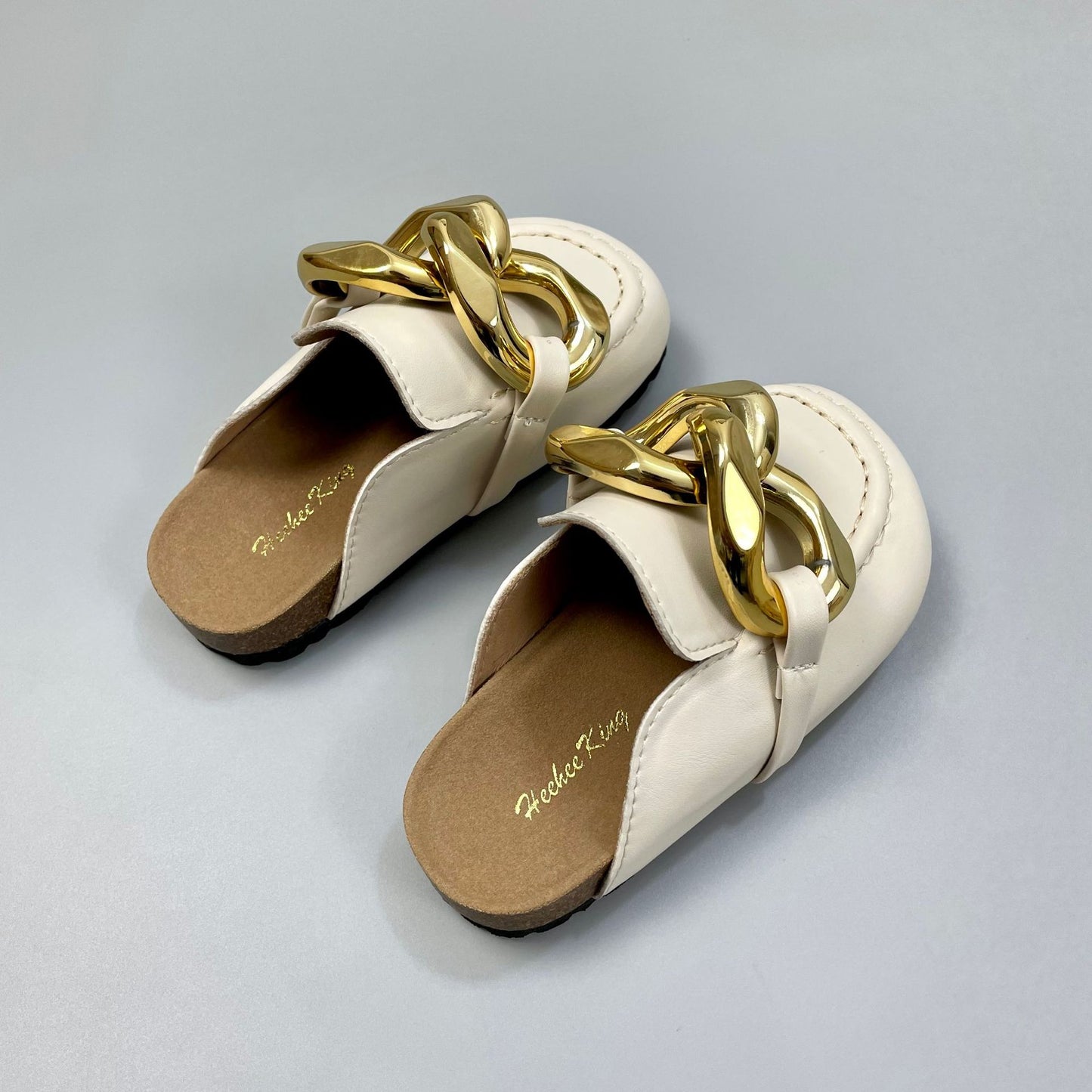Mocassini Bambina con Catena Oro – Eleganza Mini in Stile Maxi