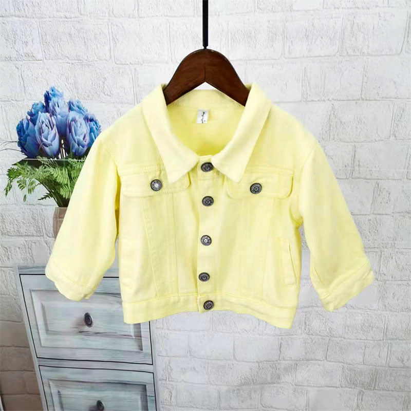 Giacca Bimbo in Cotone Stile Denim – Varianti Colore Primaverili