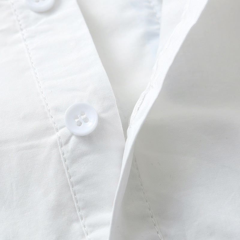 Completo Estivo per Bambino in Cotone Bianco e Azzurro 100% cotone