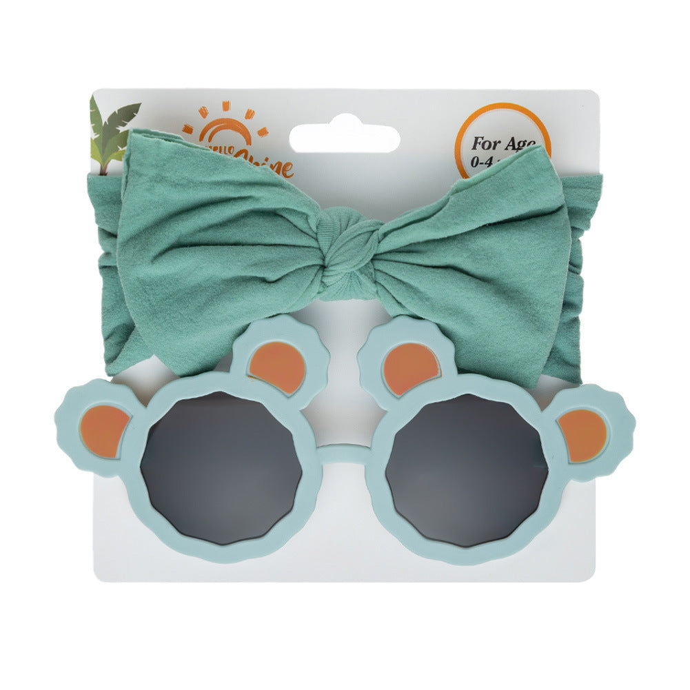 Occhiali da Sole Baby con Orecchie + Maxi Fiocco