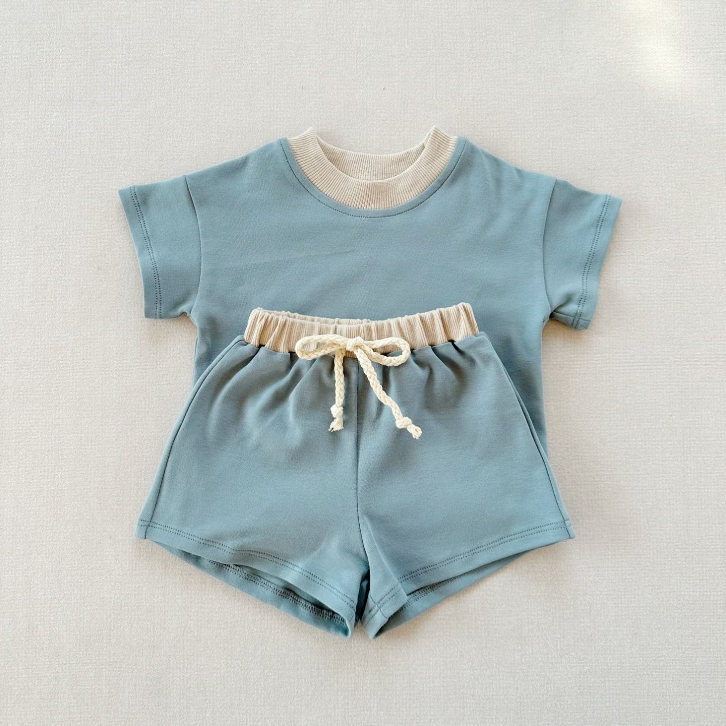 Completo 2pz Estivo Bimba T-Shirt + Shorts con Coulisse