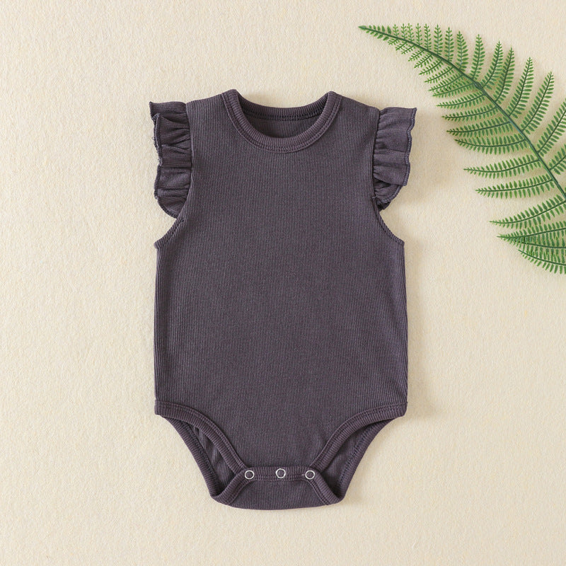 Body Bambina Senza Maniche con Volant