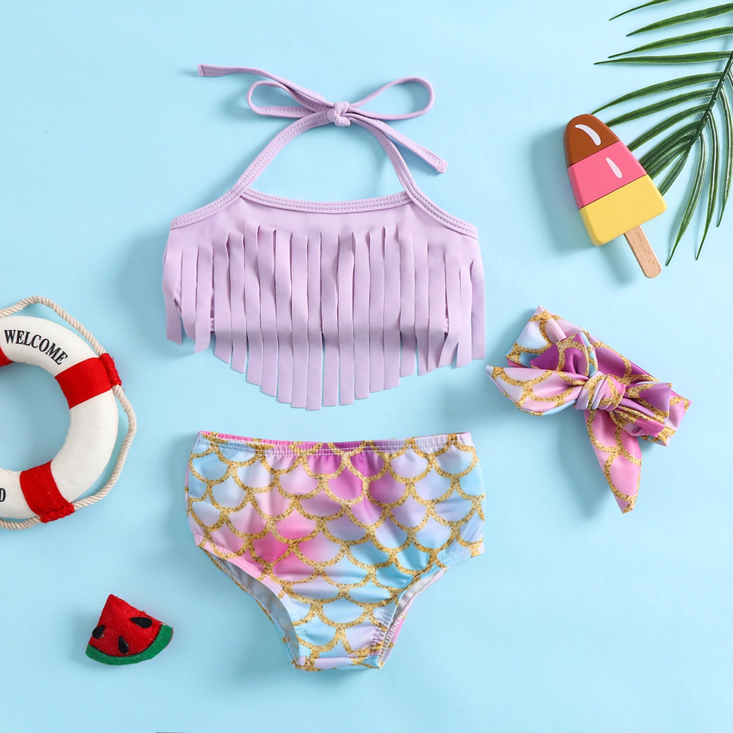 Costume bambina 3 pezzi Tema Sirena