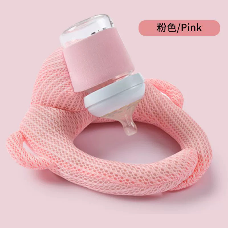 Cuscino porta biberon in peluche