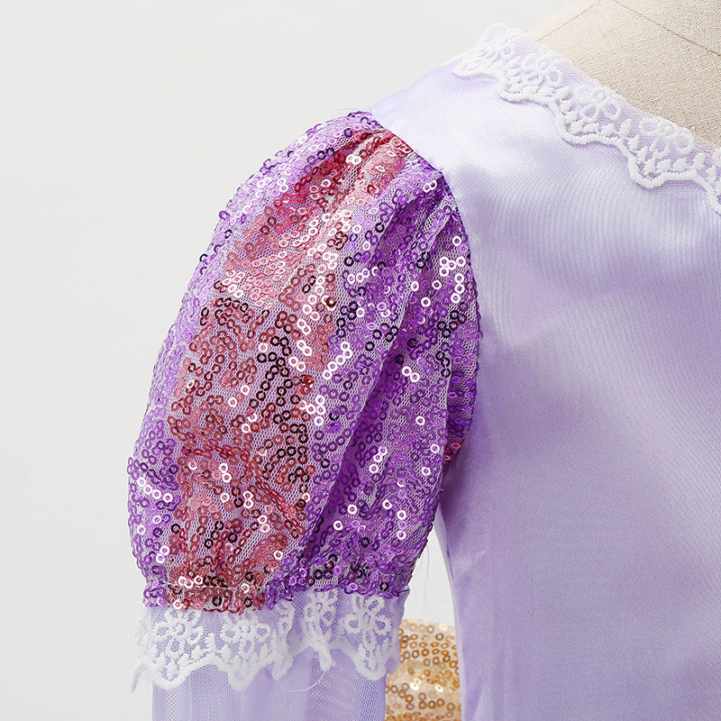 Costume da Principessa con Accessori - Stile Rapunzel