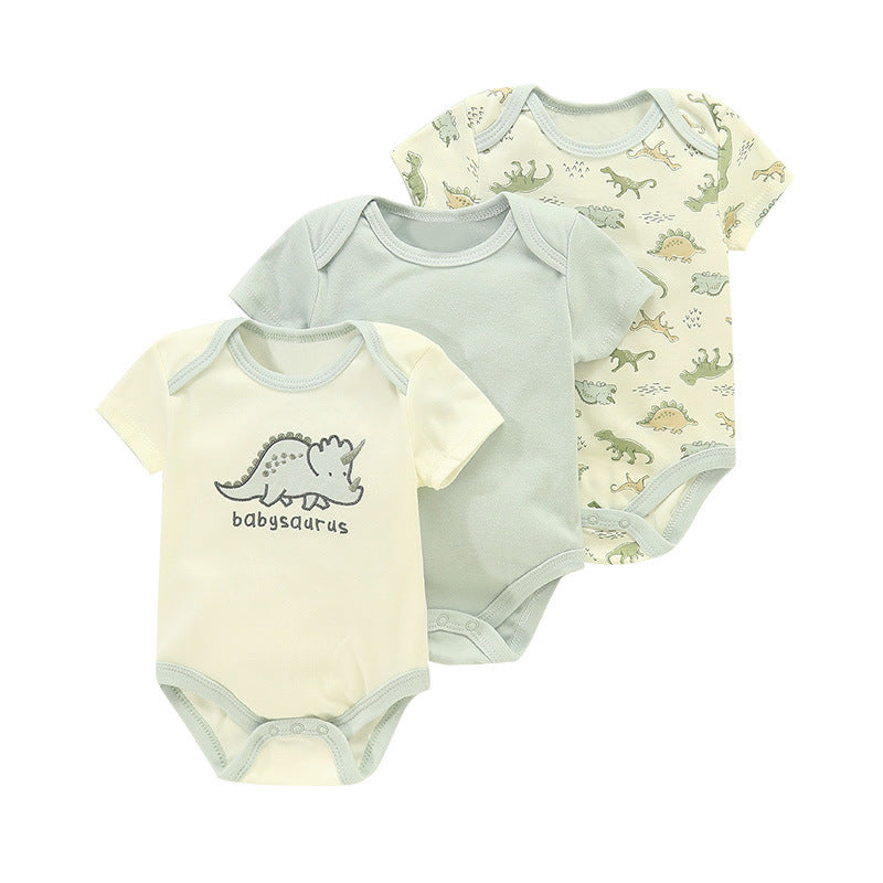 Set 3 Body Neonato in Cotone Fantasie Tenui e Naturali