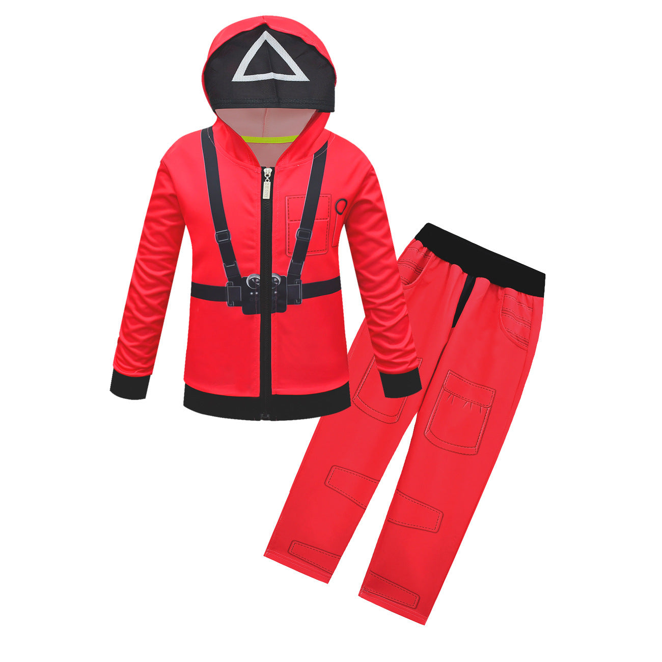 Tuta Guardiano Rossa - Costume Completo con Cappuccio Squid