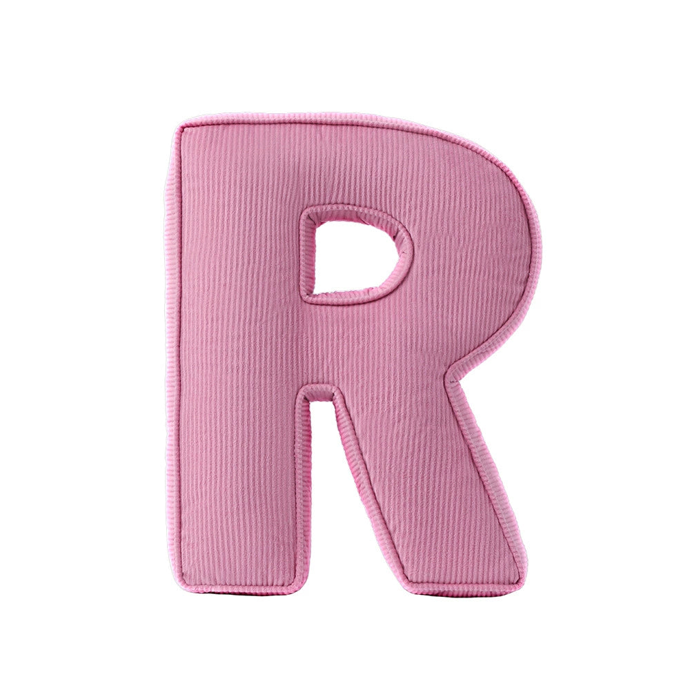 Cuscino lettera in tessuto – decorativi per cameretta Rosa