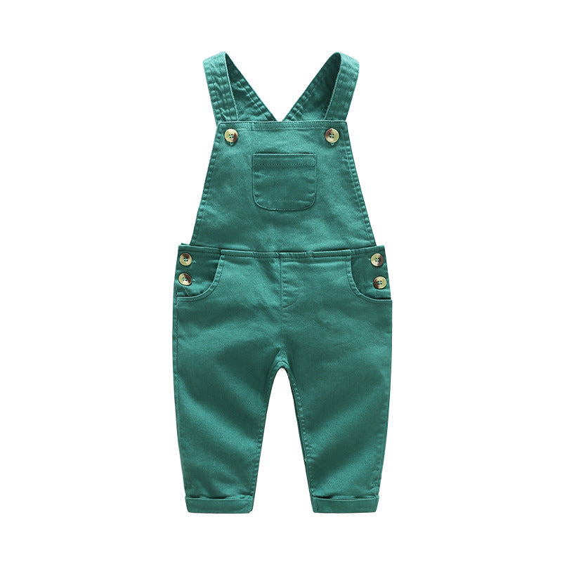 Completo bimbo 2 pezzi: body polo a righe + salopette verde – Stile casual chic