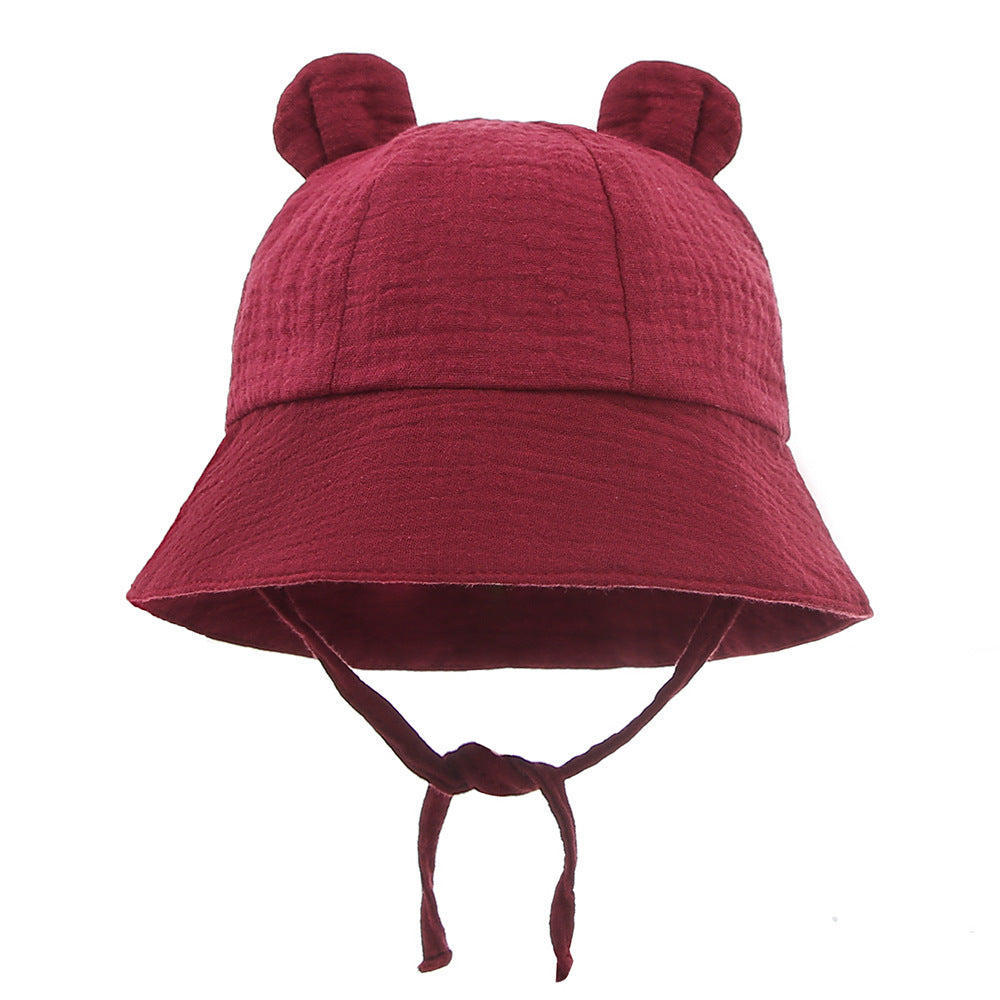 Cappellino per Neonati con Orecchiette - Morbido Cotone, Vari Colori