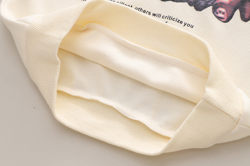Completo Bimbo Casual - Polo Gialla con Stampa Orsetti e Jeans 95 % cotone