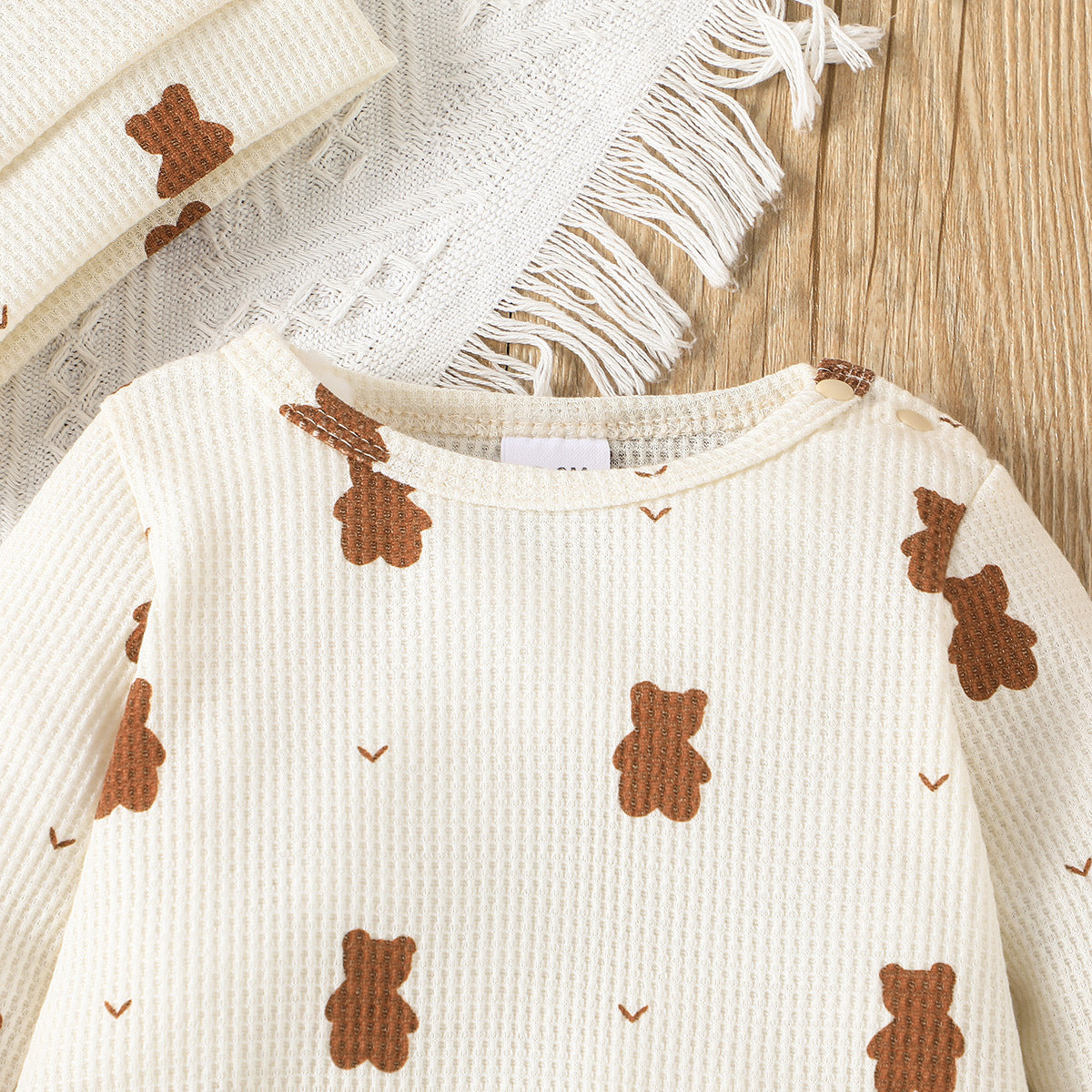 Pigiama tutina in caldo cotone Neutro- orsetti con cappellino caldo cotone Bimbo/ bimba