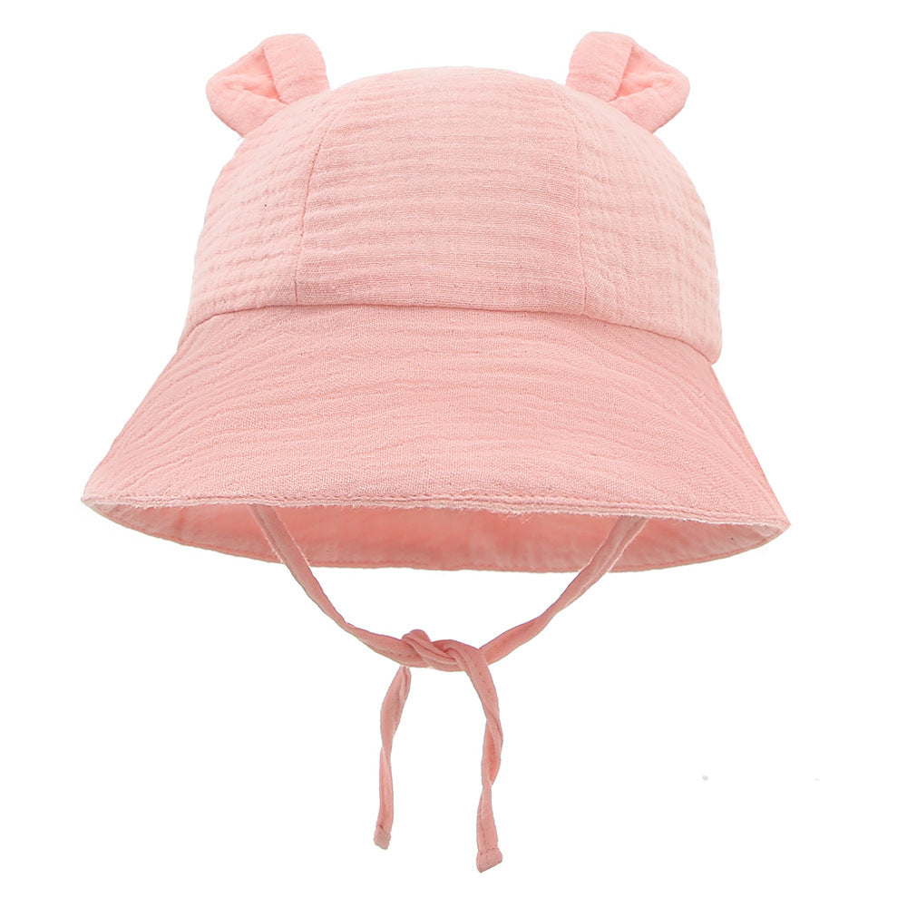 Cappellino per Neonati con Orecchiette - Morbido Cotone, Vari Colori