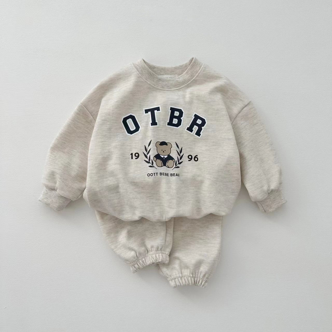 Completo Bimbo “OTBR Bear” – Felpa e Pantalone in Cotone