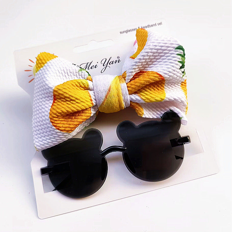 Set Fascia con Fiocco & Occhiali da Sole Bambina