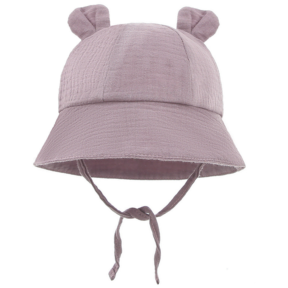 Cappellino per Neonati con Orecchiette - Morbido Cotone, Vari Colori