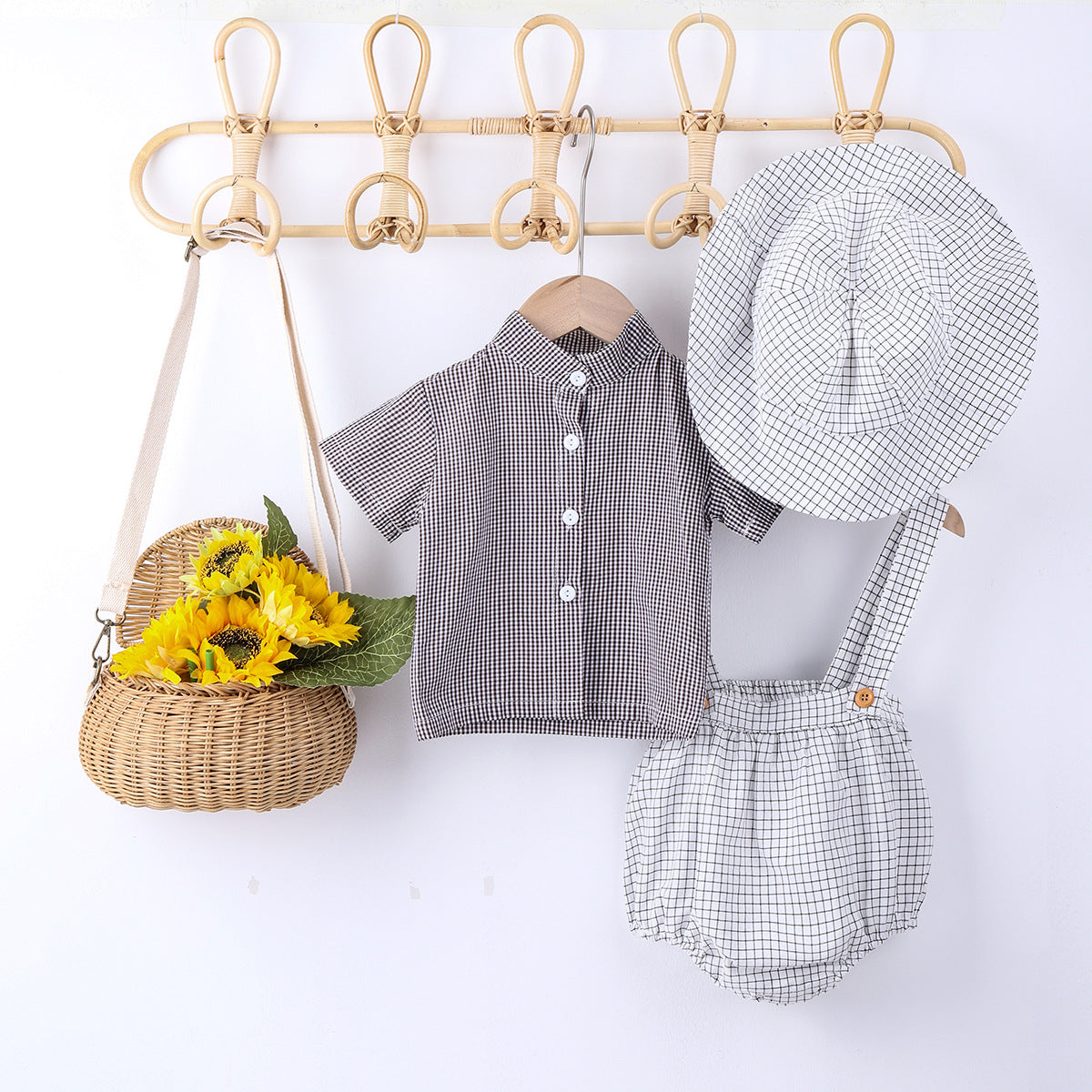 Completo Estivo Elegante per Bambino con Cappello – 3 Pezzi