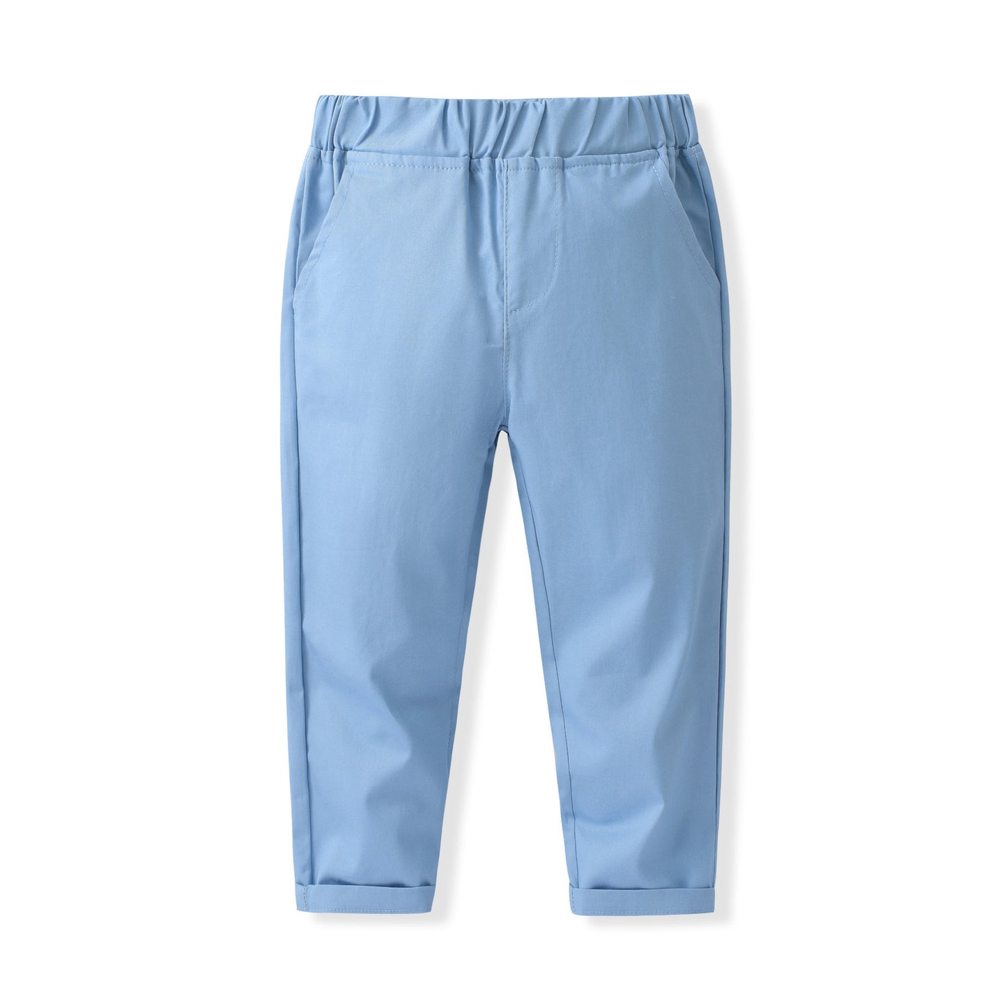 Completo elegante azzurro per bambino – 3 pezzi con camicia, gilet e pantaloni