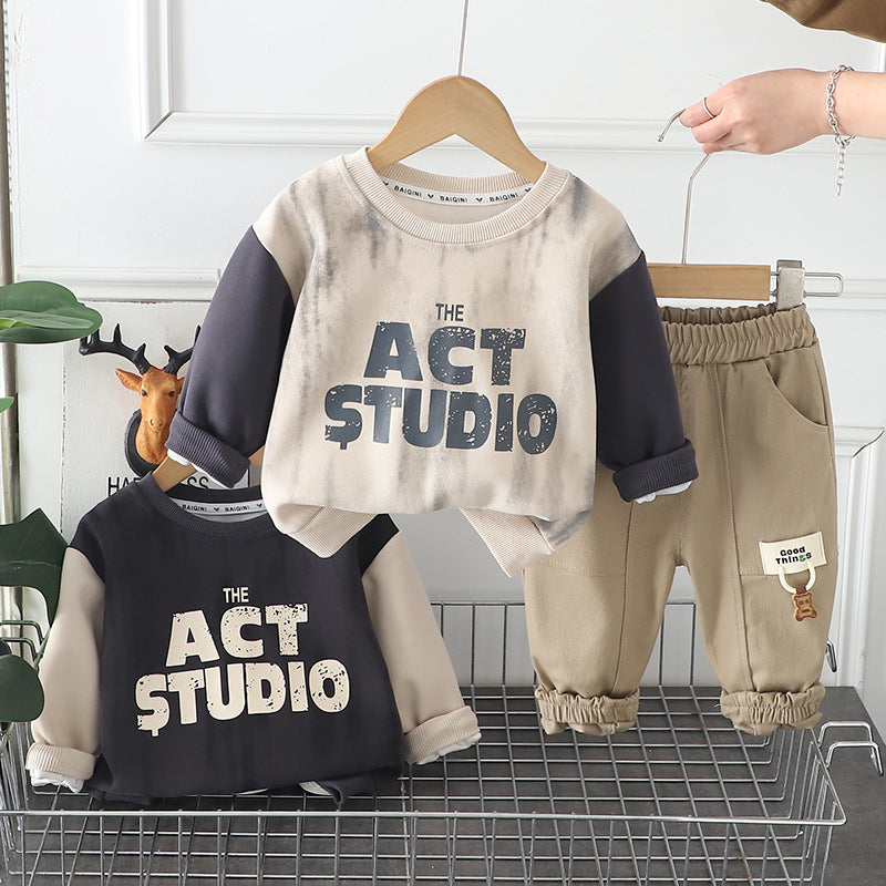 Completo Sportivo Bimbo "The Act Studio" Felpa e Pantaloni