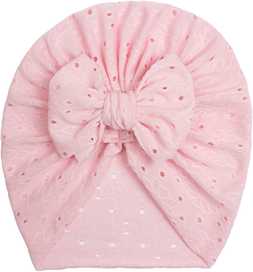 Turbante Neonata in Pizzo con Maxi Fiocco