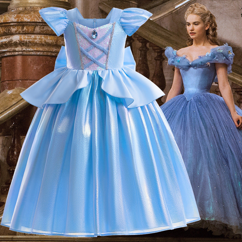 Abito da Principessa Cenerentola per Bambine Eleganza da Fiaba 👑✨