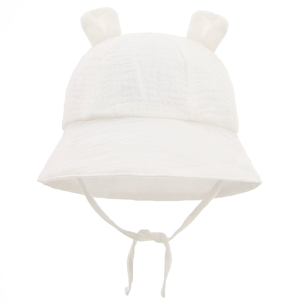 Cappellino per Neonati con Orecchiette - Morbido Cotone, Vari Colori