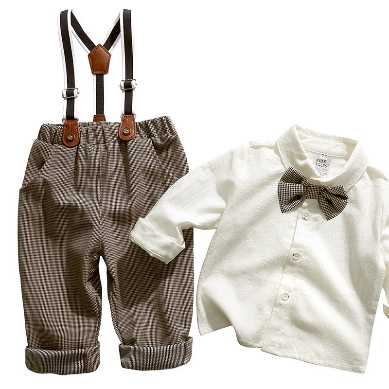 Completo Elegante Bimbo con Bretelle e Papillon – "Piccolo Gentiluomo"