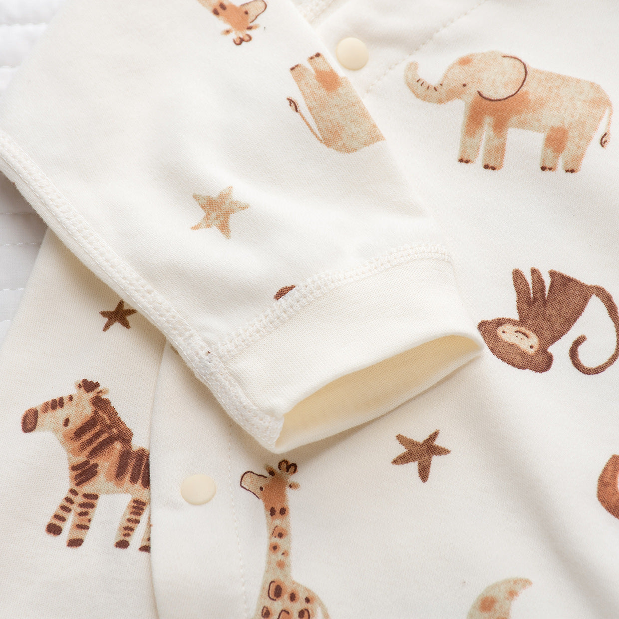 Coordinato Set Neutro Neonato/a Bimbo/ Bimba 3 pezzi – Safari in cotone