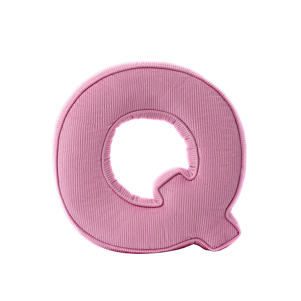 Cuscino lettera in tessuto – decorativi per cameretta Rosa