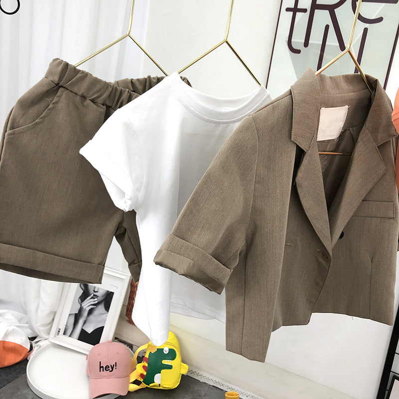 Completo Estivo Bambino – Giacca a Maniche Corte + Pantaloncini + T-Shirt