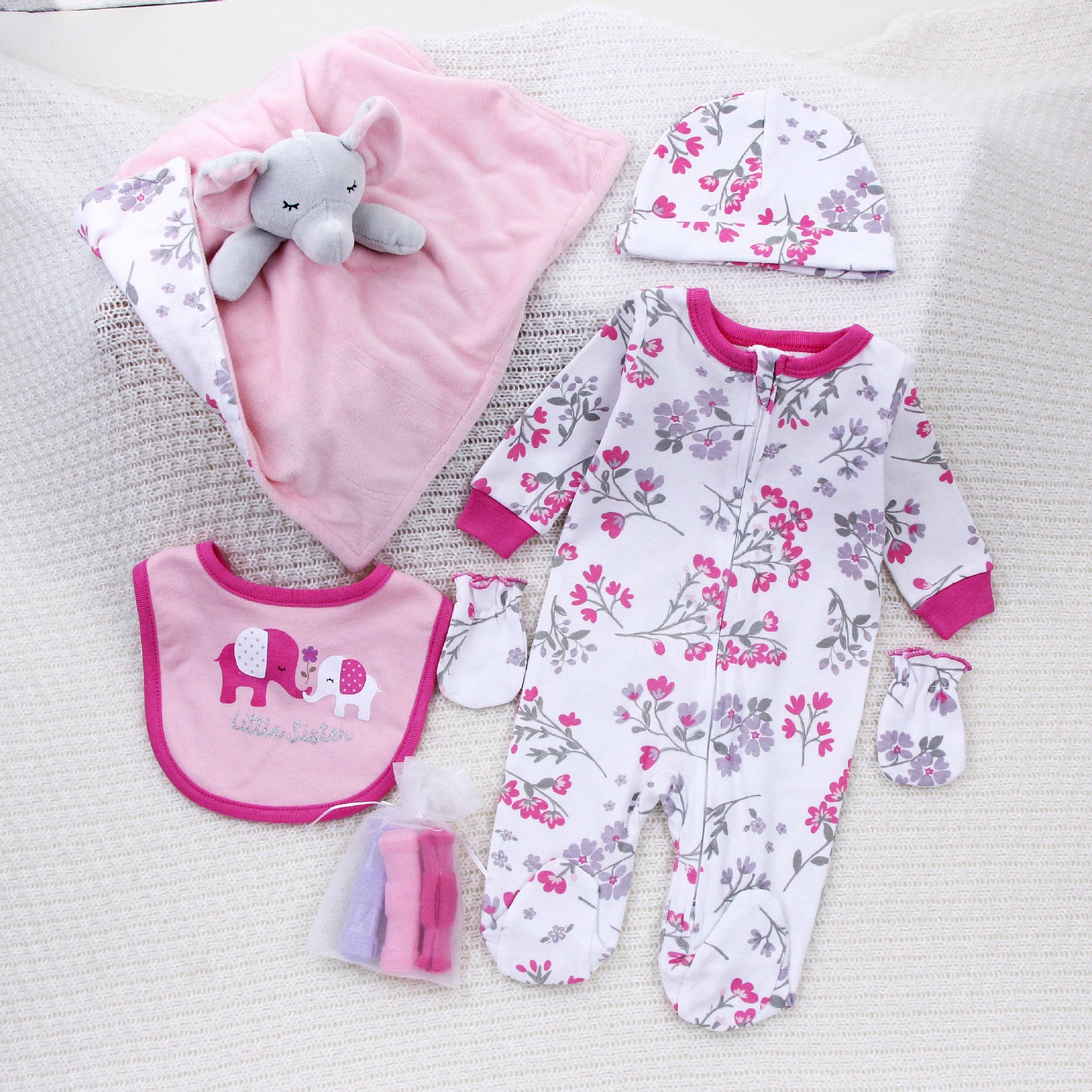 Set Nascita Neutro Bimbo/Bimba 6 Pezzi 100% cotone