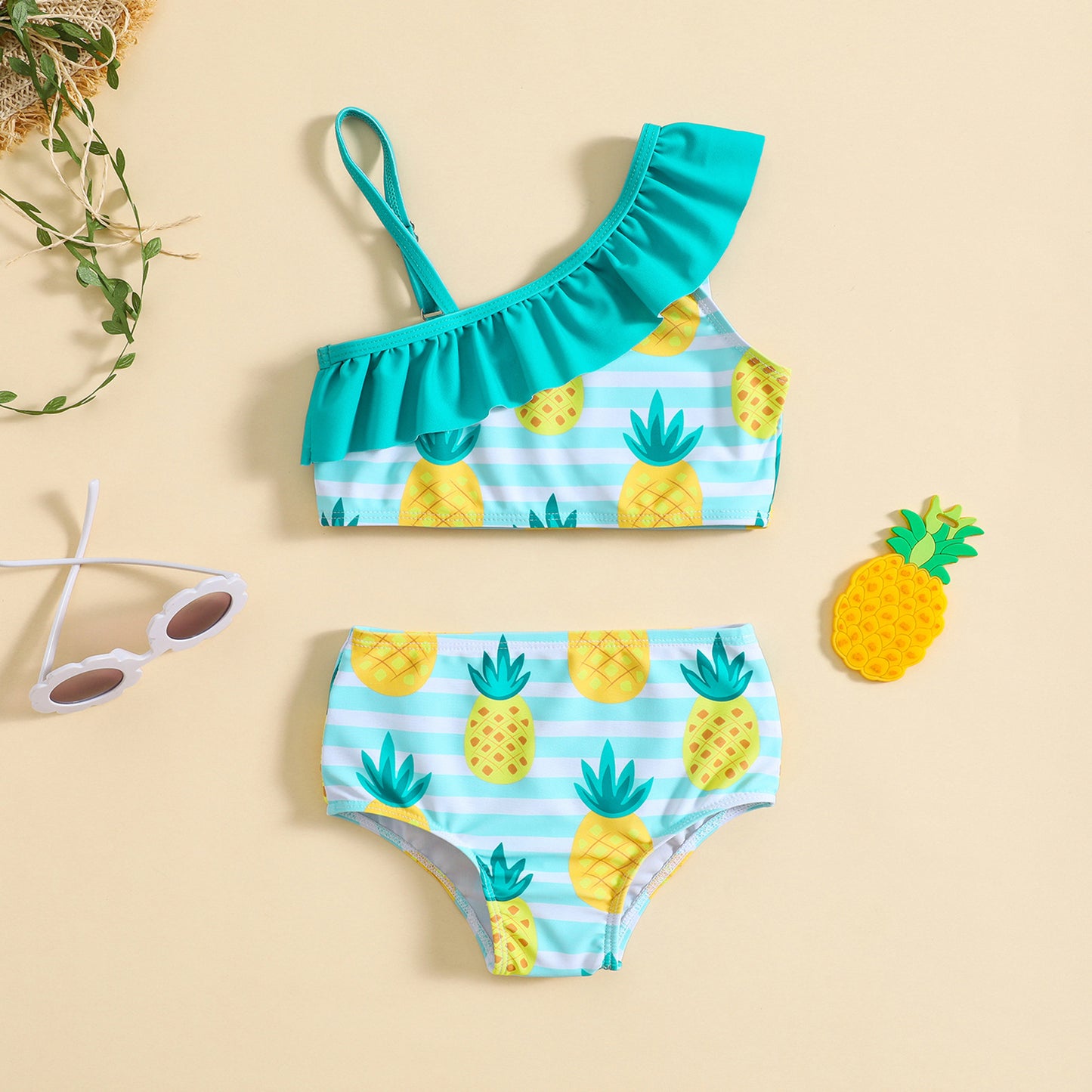 Costume bambina 2 pezzi Fantasia Ananas