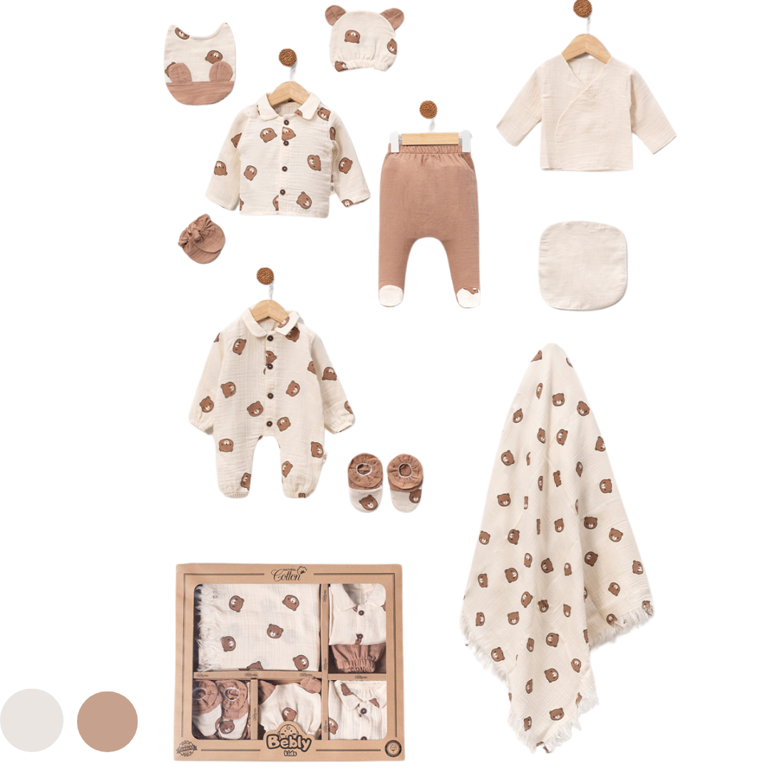Set 10 Pezzi Orsetto 100%cotone